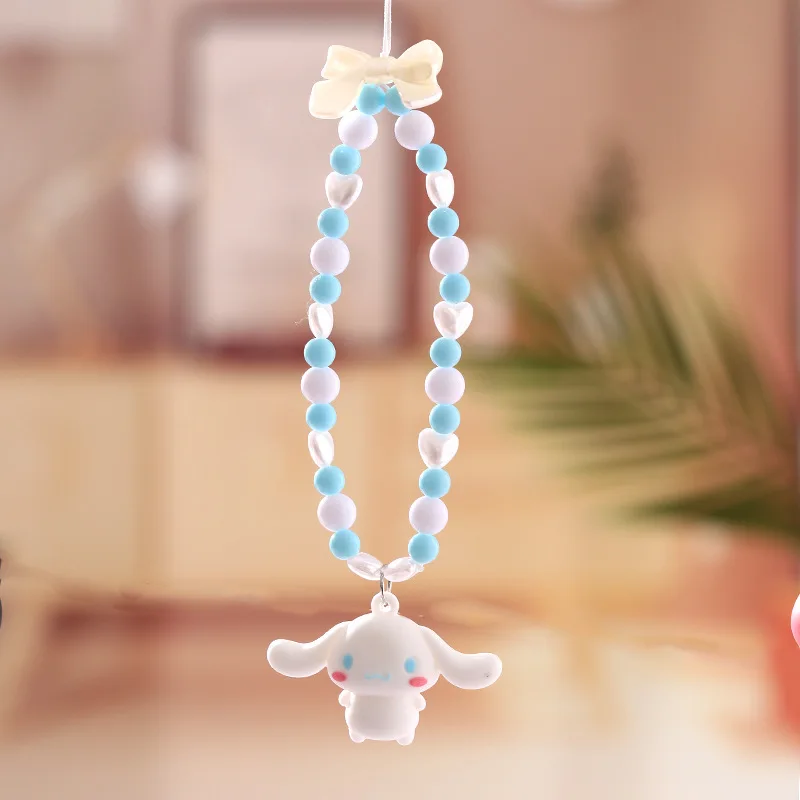 Sanrio Cinnamoroll Beaded Charm Mobile Phone Wrist Strap