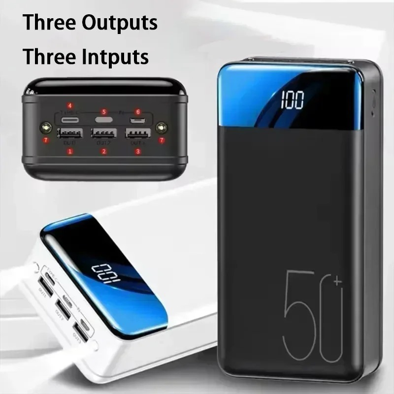 Power Bank Xiaomi 200000mAh Wireless 120W Fast Charge Portable Three Outputs Large Capacity for iPhone Huawei Samsung