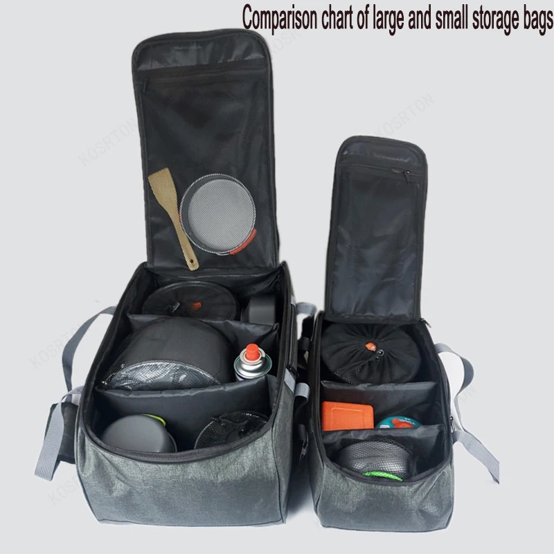 Multifunc Camping Cookware Bag Portable Waterproof Pot Stove Storage Gas Tank Bags Outdoor Picnic Tableware Organizer