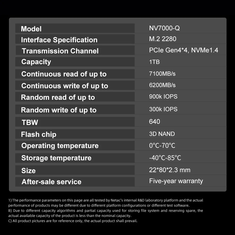 NV7000-Q SSD NVMe M.2 PCIe 4.0 - Image 6