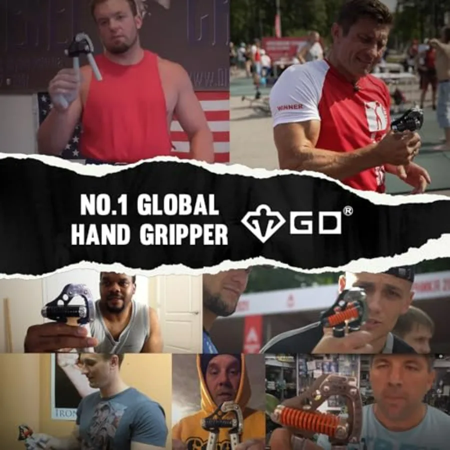 Grip Strength Trainer Adjustable Hand Gripper Strengthener Hand Grip Exerciser Wrist Strengtheners Silent & Durable – Forearm, F