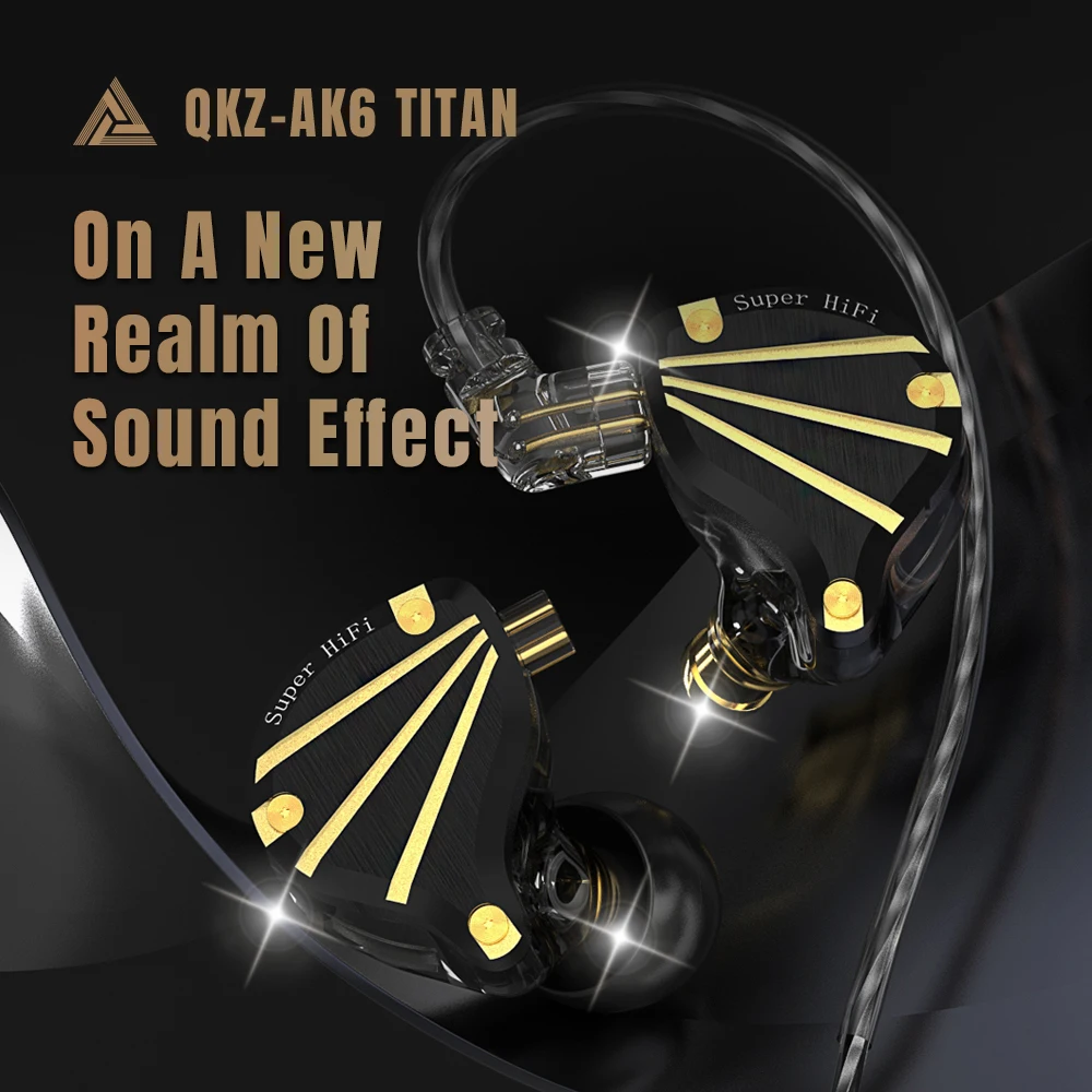 AK Original QKZ-AK6 TITAN Super HIFI Headphones Metal Heavy