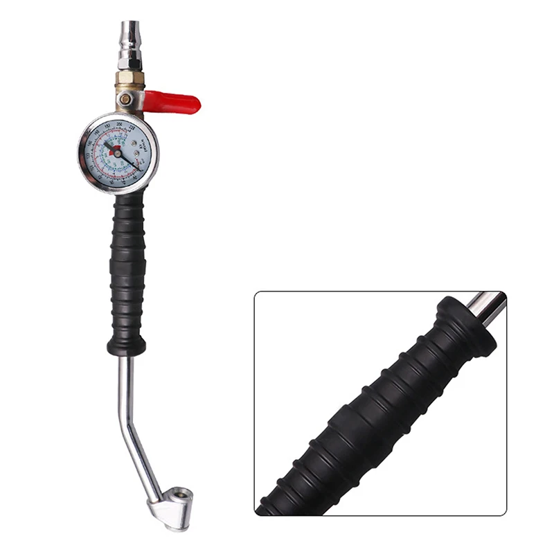 Tire Inflator Rod For Car Truck Vehicles With Tire Pressure Gauge Car Manometro Repair Tools 0-15Bar/220Psi Universal