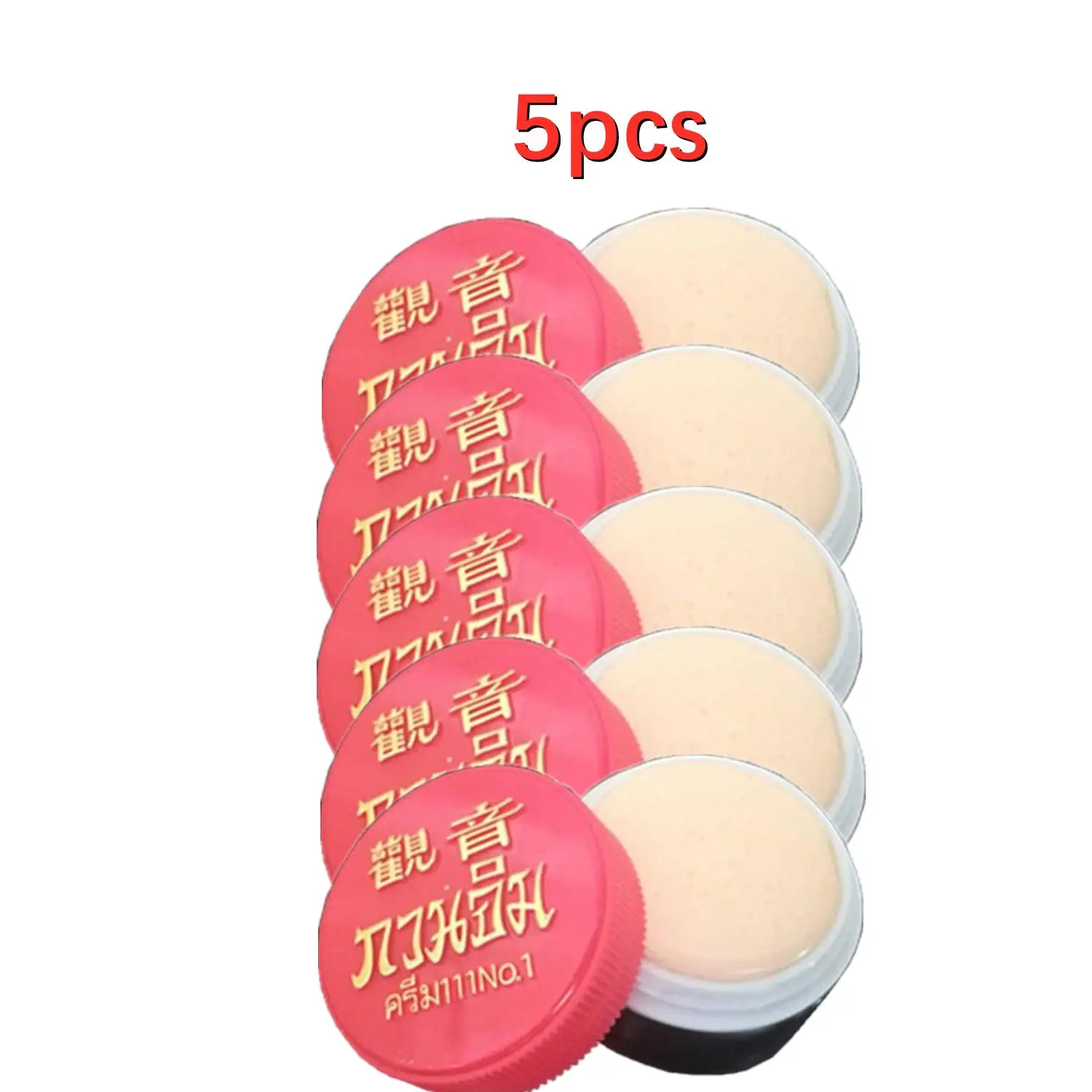 5pcs Thailand Guanyin Cream Pearl Cream Beauty Acne Cream Brightening Skin Whitening Skin Cosmetics For Women Beauty Makeup 3g