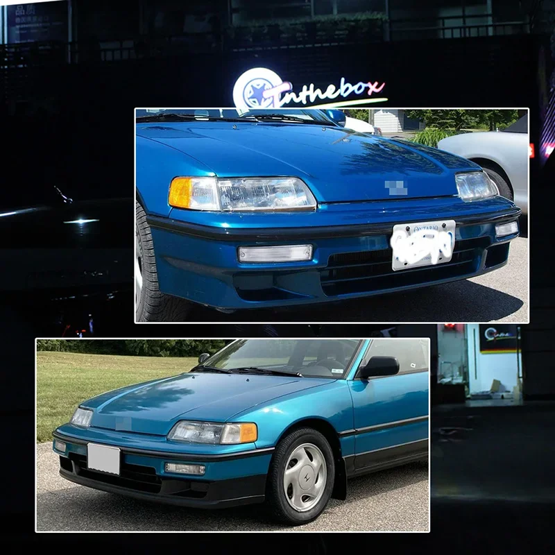 앞 범퍼 회전 신호등, 1990 1991 Honda CR-X CRX 용 DRL/운전등 하우징 키트, 전구/소켓 없음, 자동차 액세서리