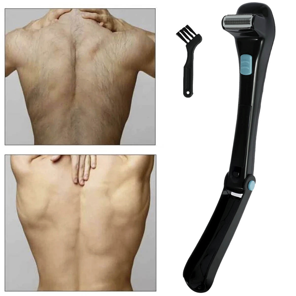 NEW 14.7inch Electric Back Hair Shaver Cordless Body Shaver 180 Degrees
