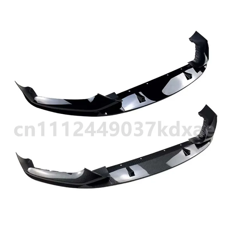 2021-2023 BMW 5 시리즈 G30 M 스포츠 LCI 540i 525i 530i 글로스 블랙 카본 파이버 룩 블레이드 프론트 범퍼 스포일러 립 스플리터