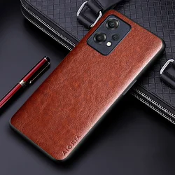 Deluxe PU Leather Business Phone Case - Solid Color Design for Nord CE3 5g (Brown)