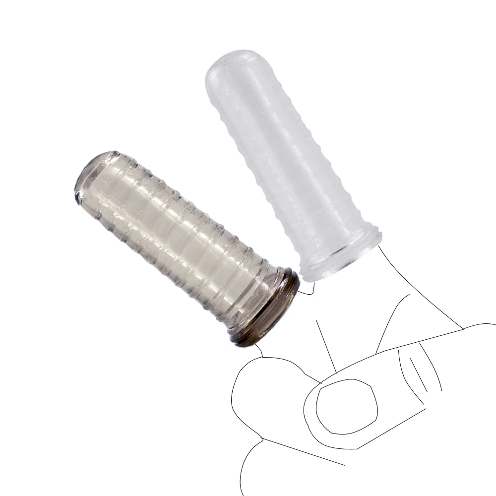 Silicone Reusable Finger Penis Sleeve Condoms Sex Toys For Woman Men Couple Lesbian Cock Ring Clit Stimulate Orgasm G Spot