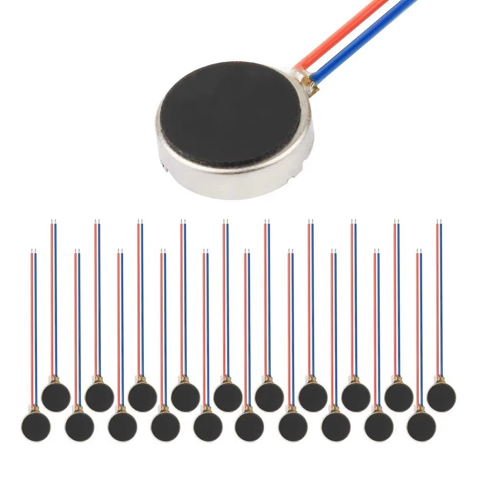 10Pcs Mini Vibration Motor DC 3V 12000rpm Flat Coin Button-Type Micro DC Vibrating Motor for Mobile Cell Phone Pager Tablet image 1