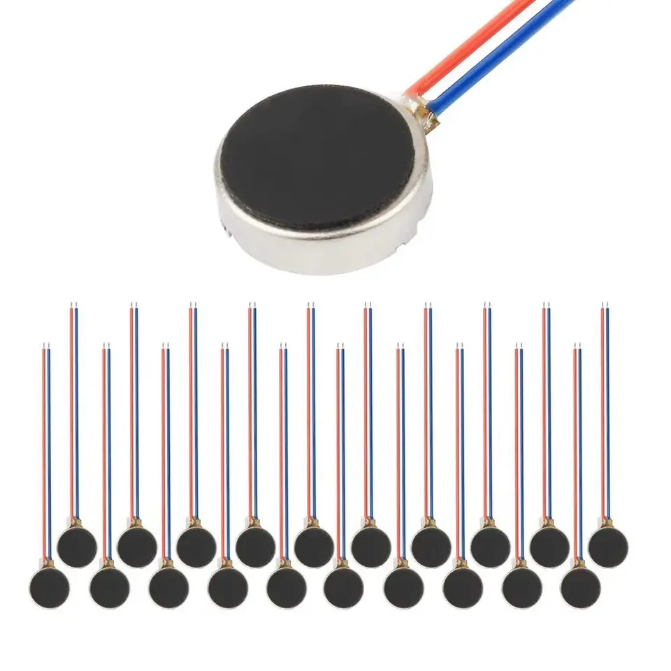 10Pcs Mini Vibration Motor DC 3V 12000rpm Flat Coin Button-Type Micro DC Vibrating Motor for Mobile Cell Phone Pager Tablet image 1