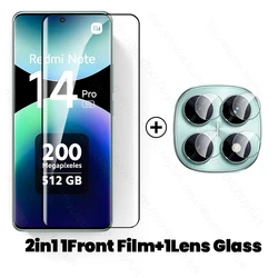 Curved Screen Protector Case with Camera Protective Glass for Note 15 Pro 4G (2In1 1Front 1Lens)
