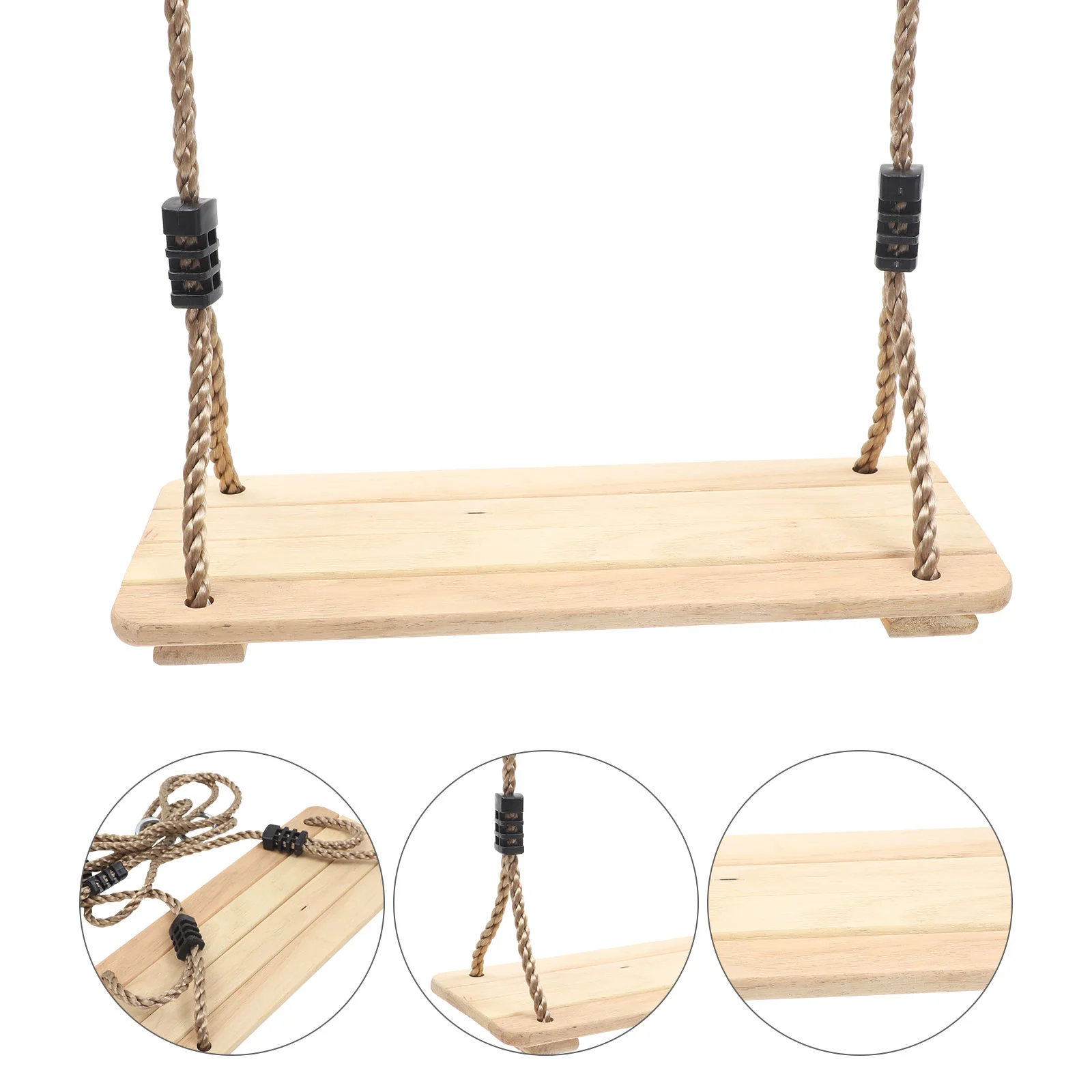 Children's Pine Swing Wooden Hanging Bench Chair For Room Tree Swings Outdoor Toys Decor Kids 4