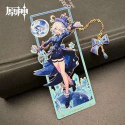 Navia Furina Neuvillette Genshin Impact Nahida Xiao Alhaitham Wanderer Zhongli Anime Hollowed Out Metal Bookmark Collection Gift