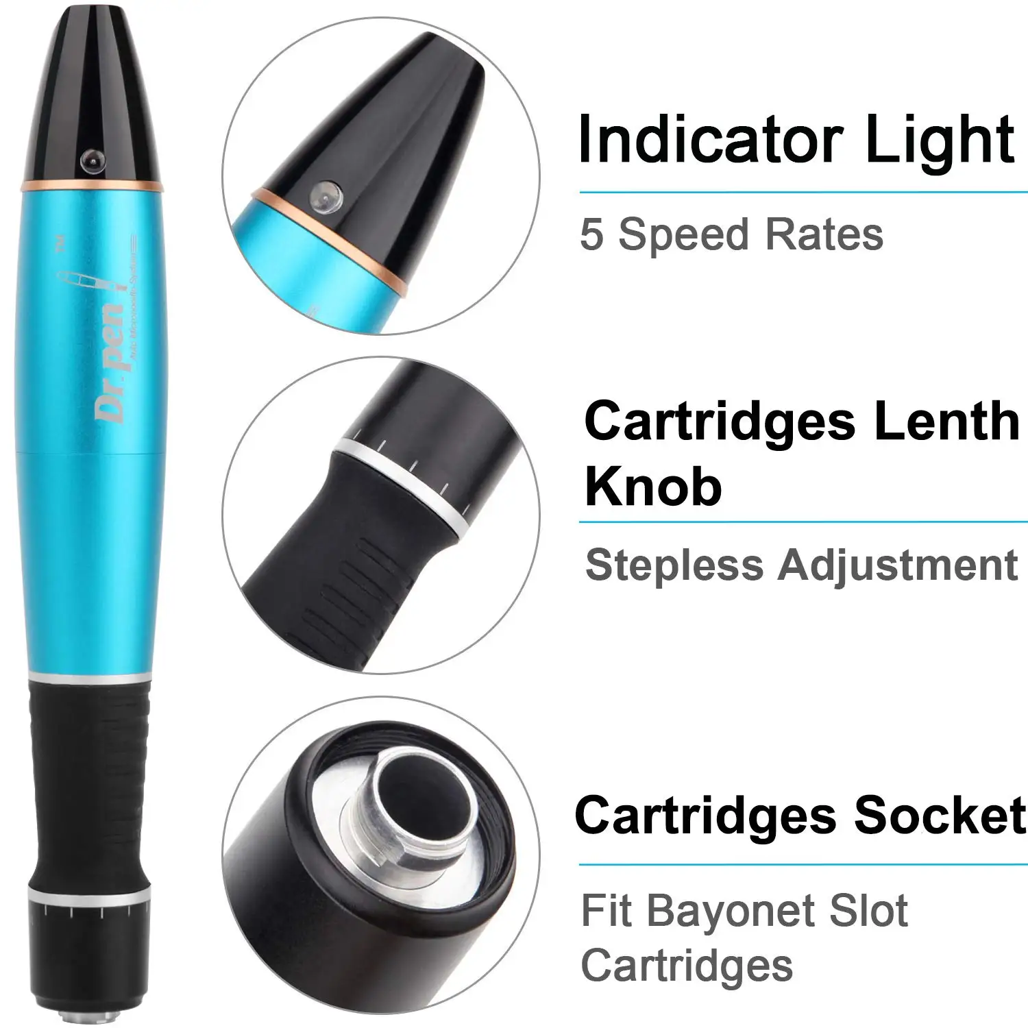 Wireless dr pen A1-W Professional Facial Derma Rollers MicroNeedling Pen Mesotherapy Skin Care Beauty Health Tool derma roller microneedling derma pen