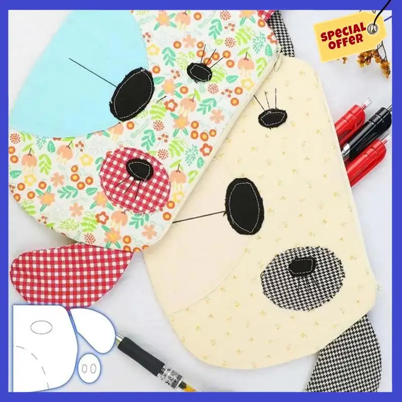 Wallet Templates For Sewing Fabric Acrylic Dog Zippered Pouch Making Template Art Craft Reusable Stencils For Handicraft-A01P