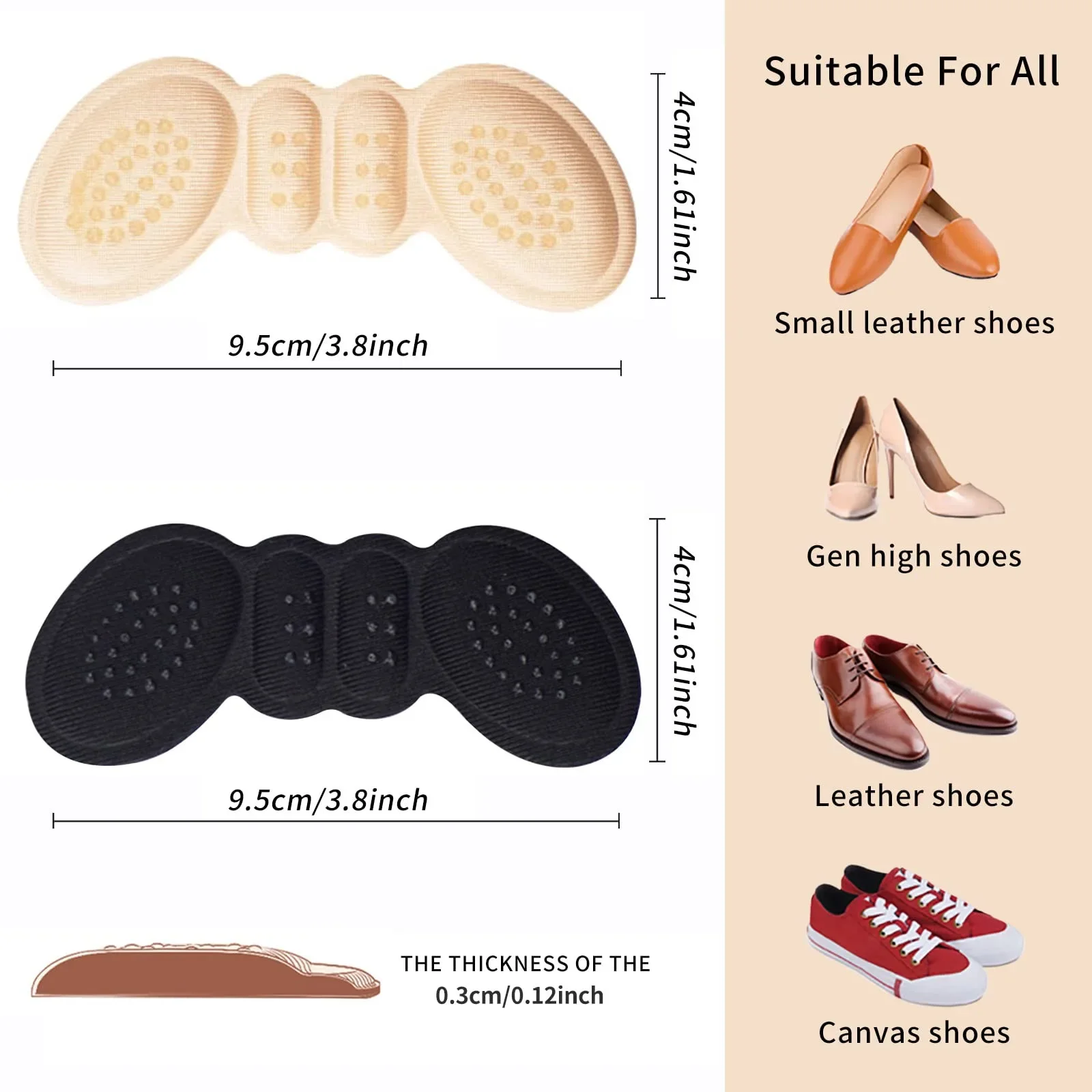 Women insoles shoes high heel pad adjust size adhesive heels pads liner grips protector sticker pain relief foot care 2/4/6PCS shoe insoles heel cushion insole heel patch insole heel insoles heel cushion protector heel protector patches heel protector pads heel grips heel protector shoe repair stickers shoe repair patch shoe repair patches shoe stickers shoe anti slip stickers