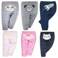 3/5PCS/LOT Newborn Pants Cartoon Four Seasons 100% Cotton Soft Girl Pants Baby Boy Trousers Pants 9-24M-3TM Baby Girl Leggings 1