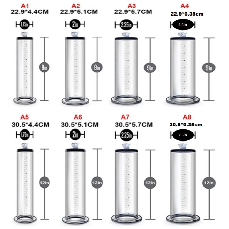 8 Sizes Plastic Vacuum Cupping Massage Jar Cans Manual Air Absorb Vacuum Pump With Watch For Back/legs Massager