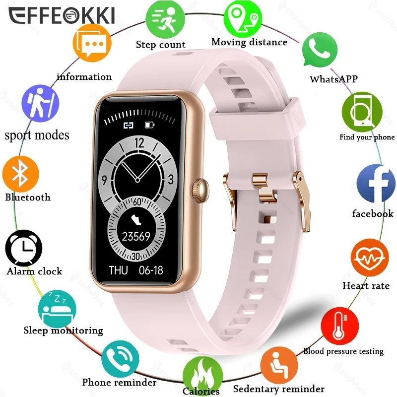 2022 Women Smart Watch Smart Bracelet Exercise Girl Blood Pressure Heart Rate IP68 Waterproof Ladies Smartwatch For Huawei Phone