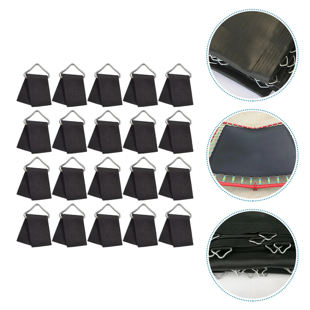 

20 Sets Special Ring for Trampoline Buckle Triangle Buckles Kid and Webbing Outdoor V-shaped Rings Galvanized Steel Wire Child