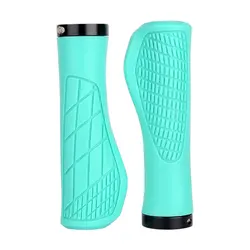 Ergonomic Anti - Slip Shockproof Bicycle Handlebar Grips (Light green)