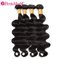 PerisModa – Extensions de cheveux humains 100 % naturels, brésiliens, noirs, ondulés, lots de 3/4, cheveux vierges, bruts 2