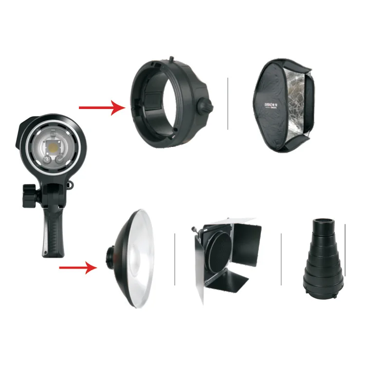 Triopo 범용 LED 사진 야외 스트로브 조명, 리튬 배터리 조명, TTL 2.4G
