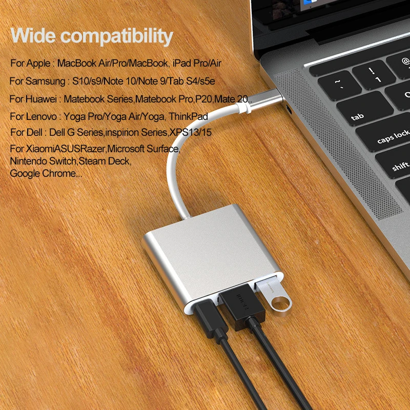 USB C HUB Type-C to HDMI Adapter 4K30Hz PD100W SD TF Dock USB-C 3.1 Splitter for MacBook iPad Pro Air Huawei USB 3.0 HUB