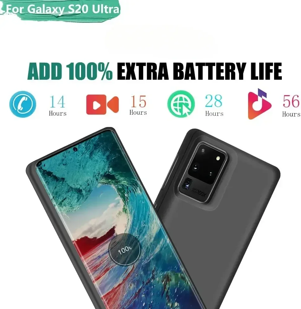 삼성 갤럭시 S20 울트라 S20 FE S21 플러스 S21 FE 파워뱅크 S21 폰 커버 충전용 트래블 뉴 10000mAh 배터리 충전 케이스