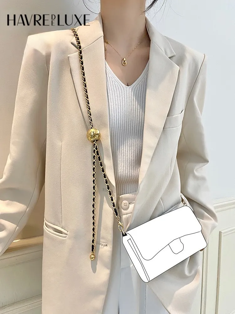 Classic Style Long Wallet Transformationcf Bag Adjustable Crossbody Golden  Ball Chain Shoulder Strap Single-purchase Accessories