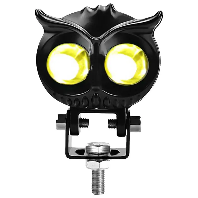 

Motorcycle Driving Lights 40W Owl Shape Motorcycle Headlight Universal Waterproof Driving Double Color Light With High Low Beam