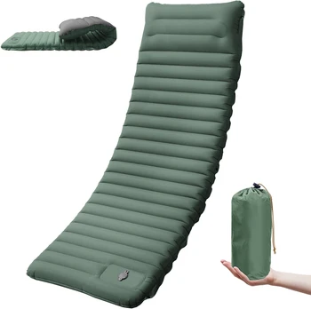Extra Thick 4 Inch Camping Sleeping Pad Outdoor Camping Self-Inflating Mats Spliceable Hiking Fishing Sleeping Pad 1