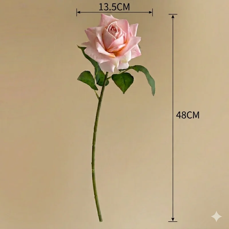Luxurious Real Touch Roses - Set of 3 Artificial Flowers for Elegant Home and Event Decor