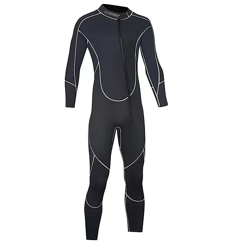 HOT Wetsuits Men 1.5MM Neoprene Diving Surfing Swimming Full Suits in Cold Water Keep Warm Front zipper for Water Sports 110KG 2