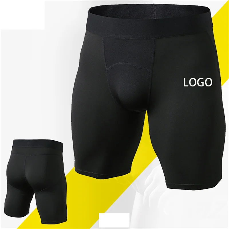 

049 2022 LOGO print MZ men's new PRO tight shorts mesh stitching breathable dry stretch running basketball football fitness