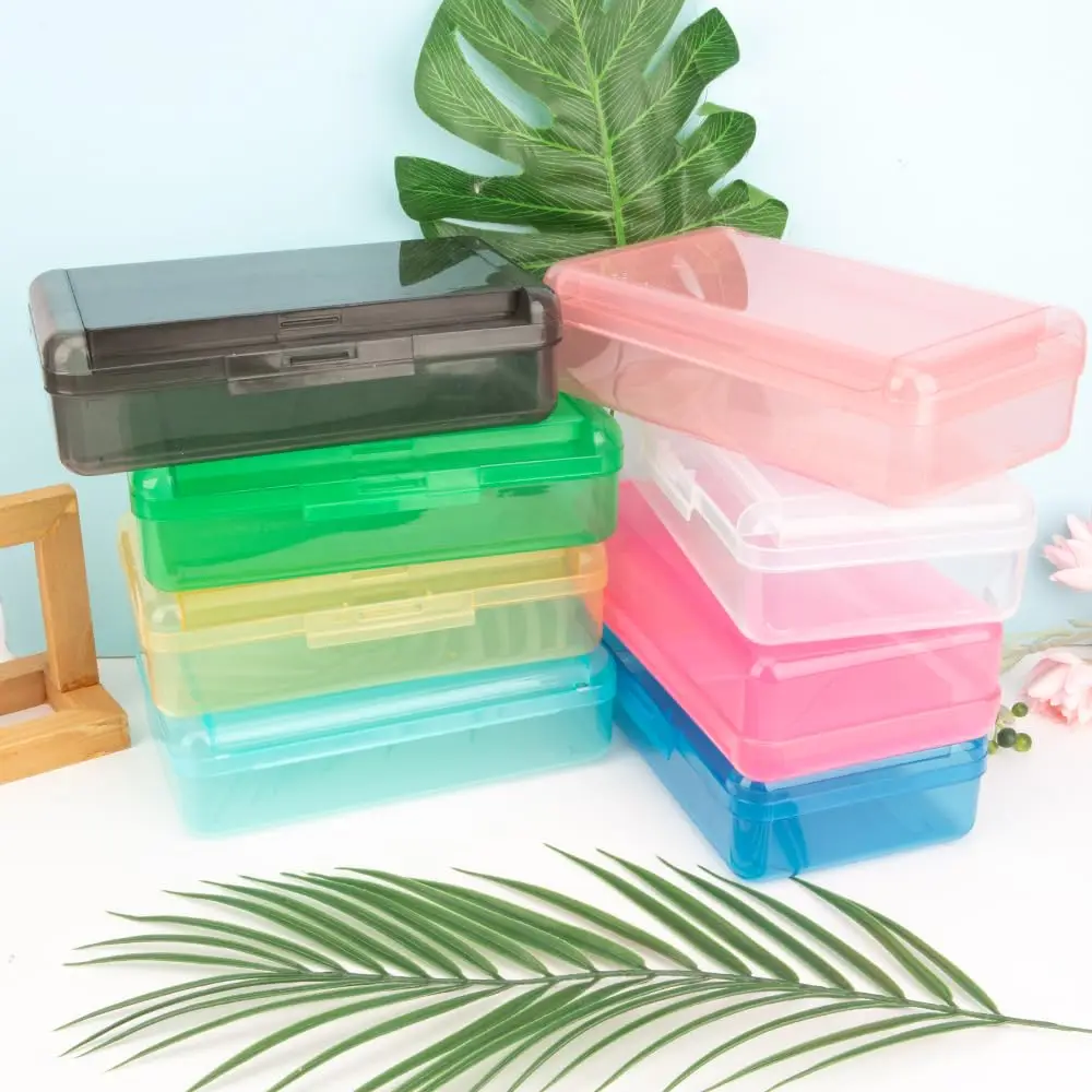 Compact Double-Layer Pencil Box with Snap-Tight Lid - Lightweight & Smooth Edge