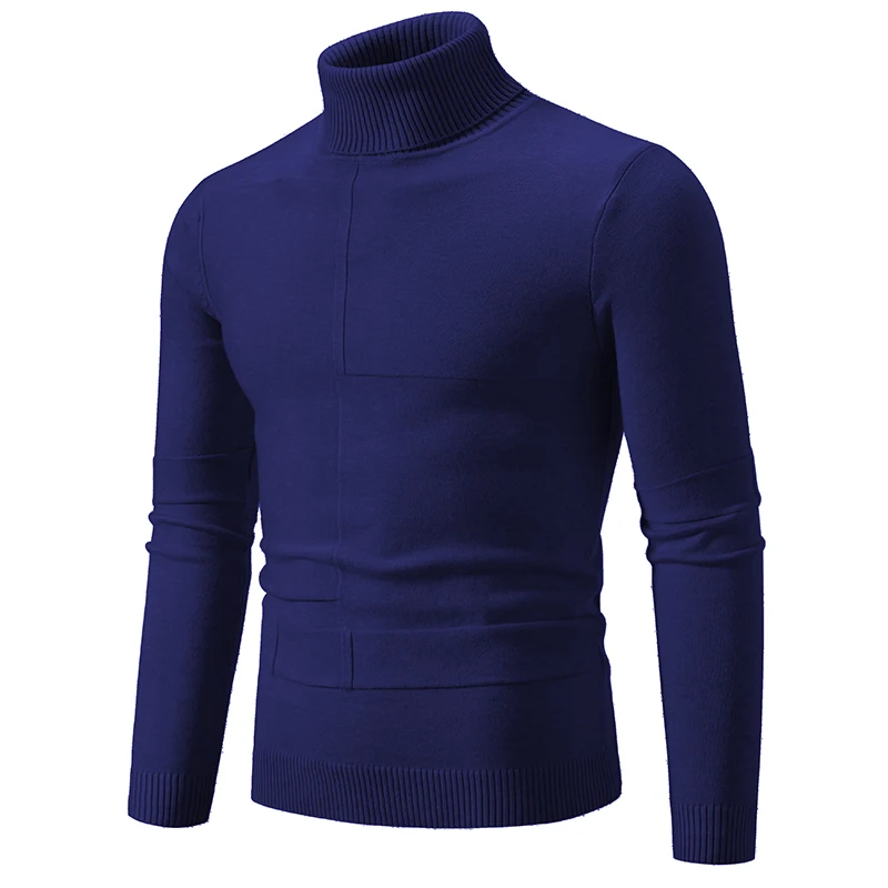 

Men's Turtleneck Sweater Slim Fit Knitted Pullover Jumper