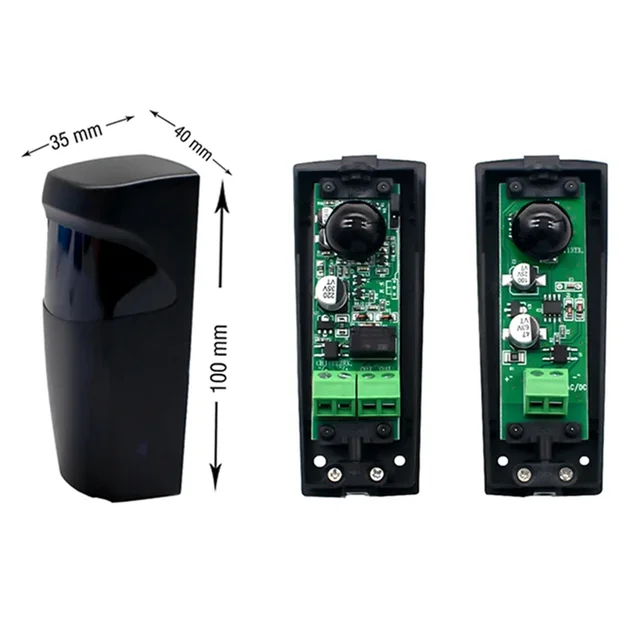 B21B Infrared Sensor Detector For Automatic Gate Barrier Garage Infrared Detector Metal+PVC 1Set 6