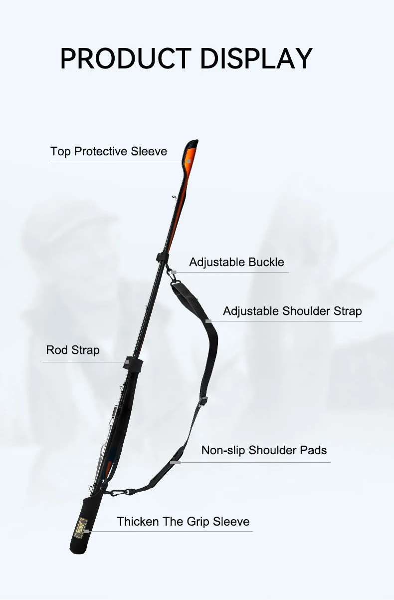 Kingdom Spinning Angelruten 73 cm-152 cm Casting Rod Schutzseil Länge einstellbar für Schutzruten Kappe Pole Aufbewahrungstasche – Detail 4