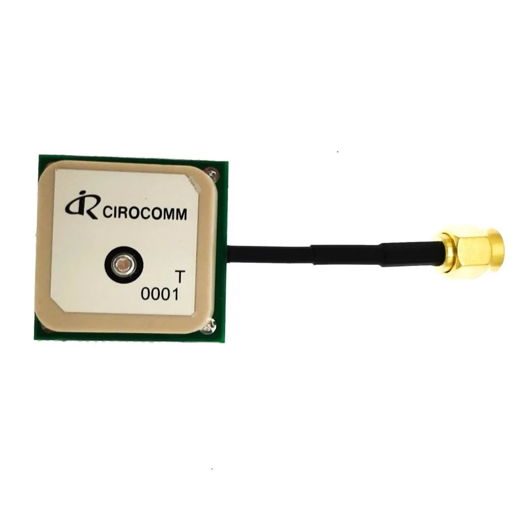 

Cirocomm 30dbi LNA gain dual-mode GPS Beidou L1 B1 built-in module antenna AT2659S bipolar amplification SMA male interface