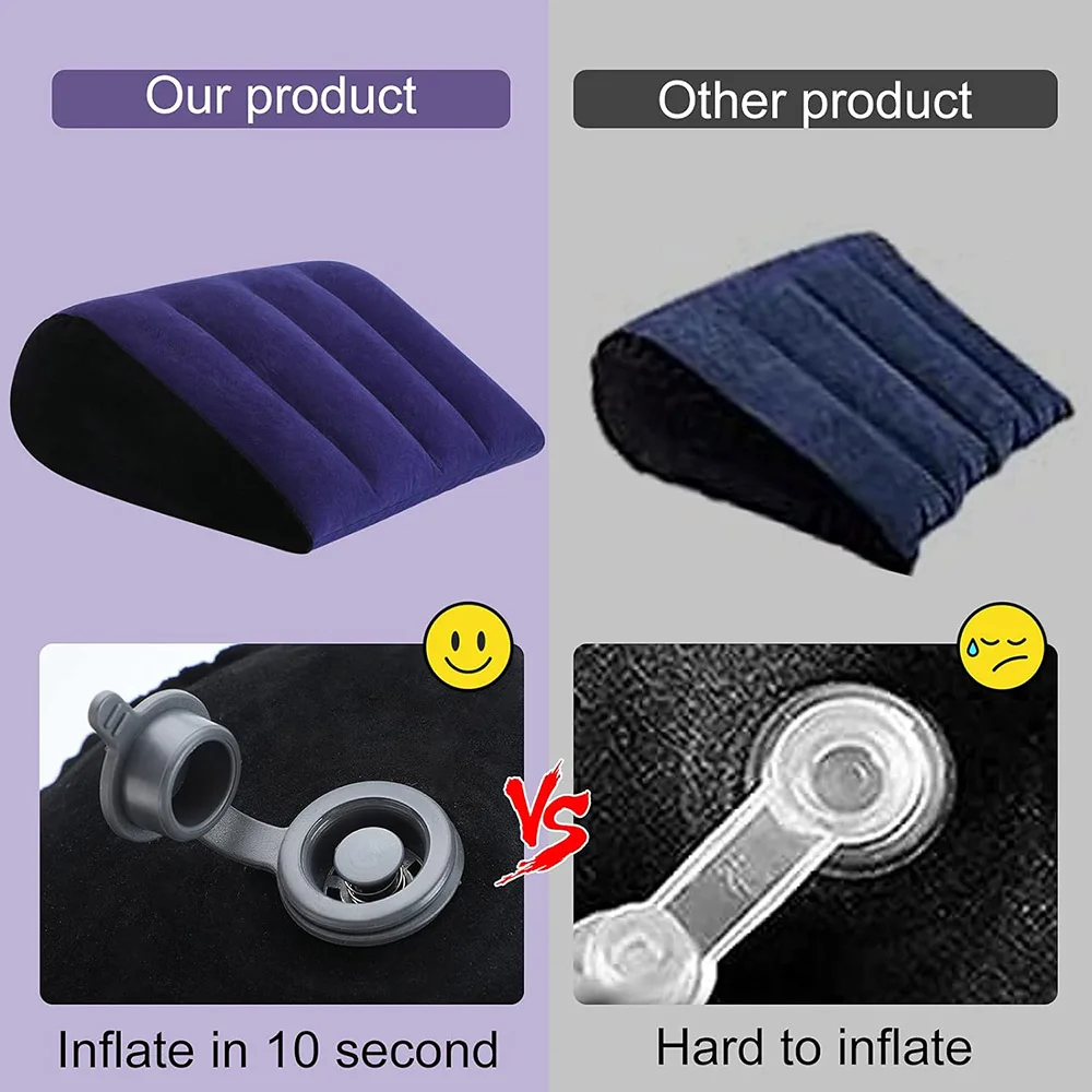 BDSM Kit Couples Pillow Dice Handcuffs Restraints Kit Sex Toys Position Cushion Inflatable Position Cushion for Deeper
