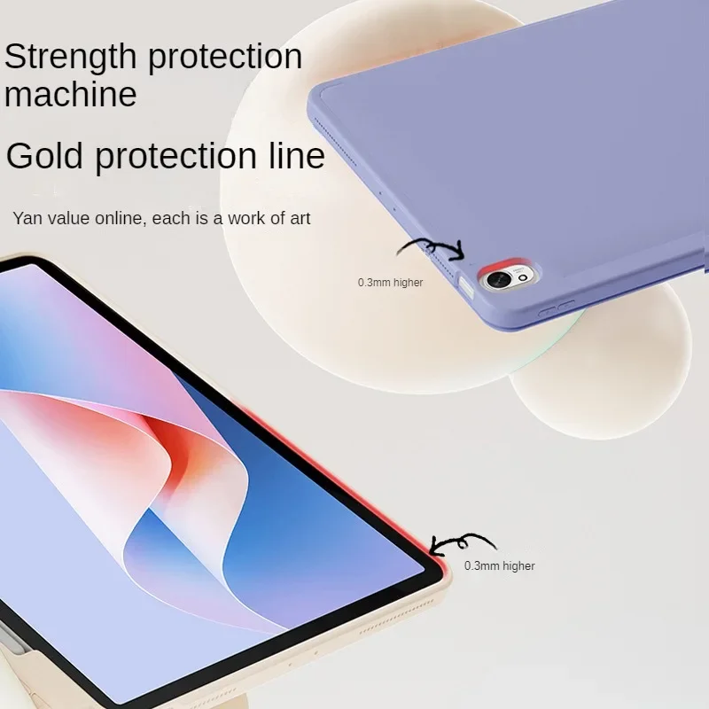 Premium Trifold Leather Stand Case with Pen Slot - Soft Back Cover