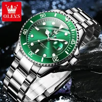 OLEVS 5885 montre à Quartz classique pour hommes de marque supérieure aiguilles lumineuses affichage du calendrier bracelet en acier inoxydable montre pour hommes étanche 2