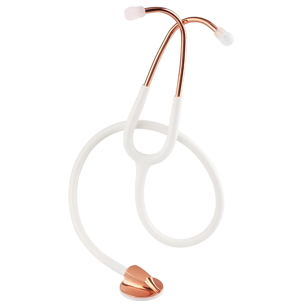 Professional Medical Heart Stethoscope Medical Cardiology Doctor Stethoscope Nurse Student Gold-Plated Equipment Device