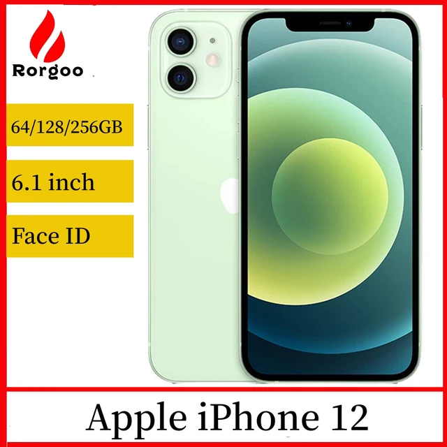 Original Apple iPhone 12 5G LTE Mobile phone 6.1'' 4GB&64/128/256GB IOS A14 Bionic Hexa Core Dual 12MP Face ID Cellphone