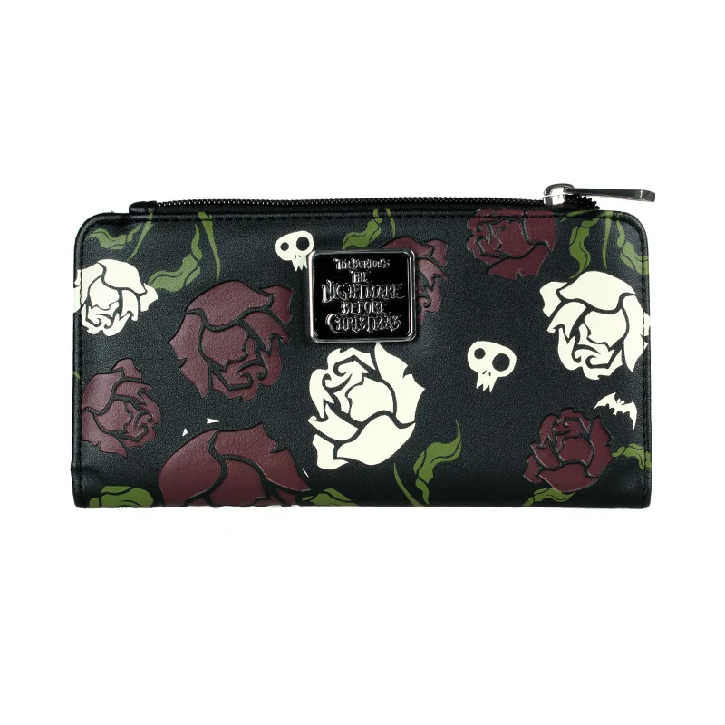 Disney the Nightmare before Christmas Embossed Rose Gold Wallet Jack & Sally Card Holder ID Window Coin Purse