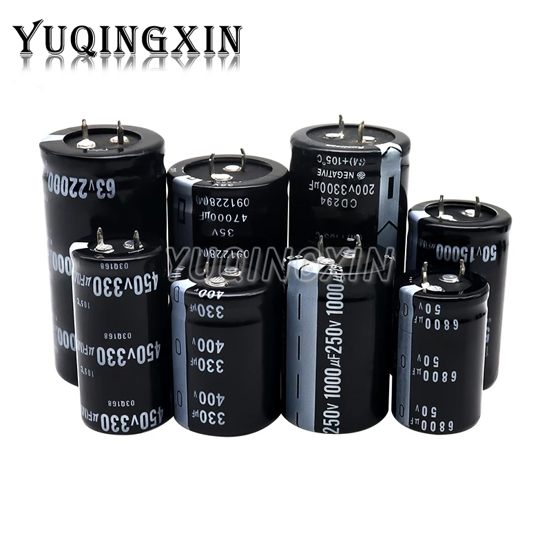Aluminum Electrolytic Capacitor 820uF 200V/250V – Snap-In, 105°C, Brand New (Various Sizes)