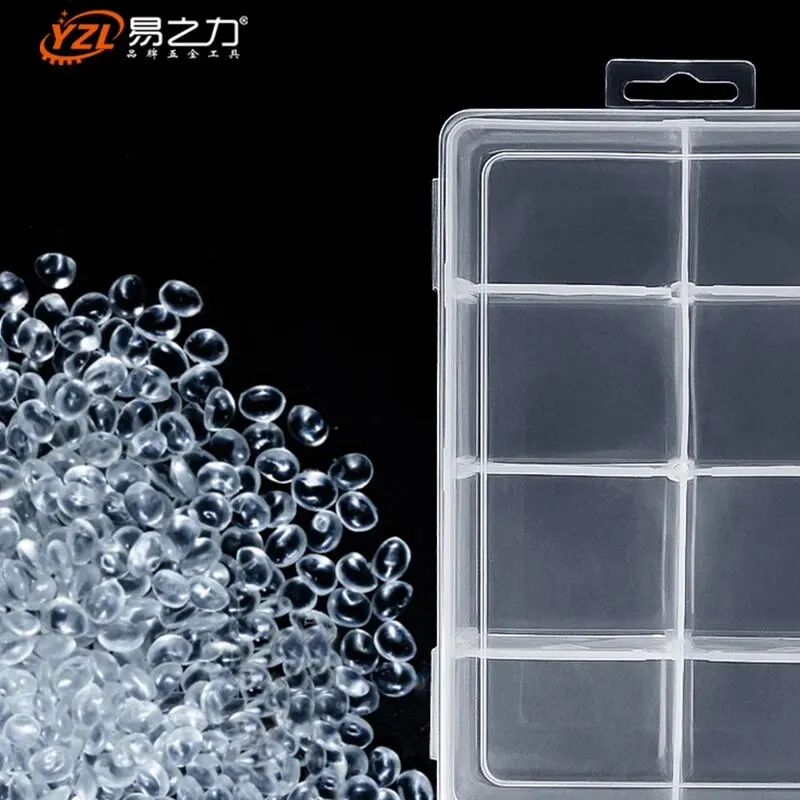 Portable Transparent Storage Box Grids Plastic Clear Organizer with Cover for Jewelry Earrings Screw Nails Parts tool storage box parts storage box plastic tool box storage organizer box