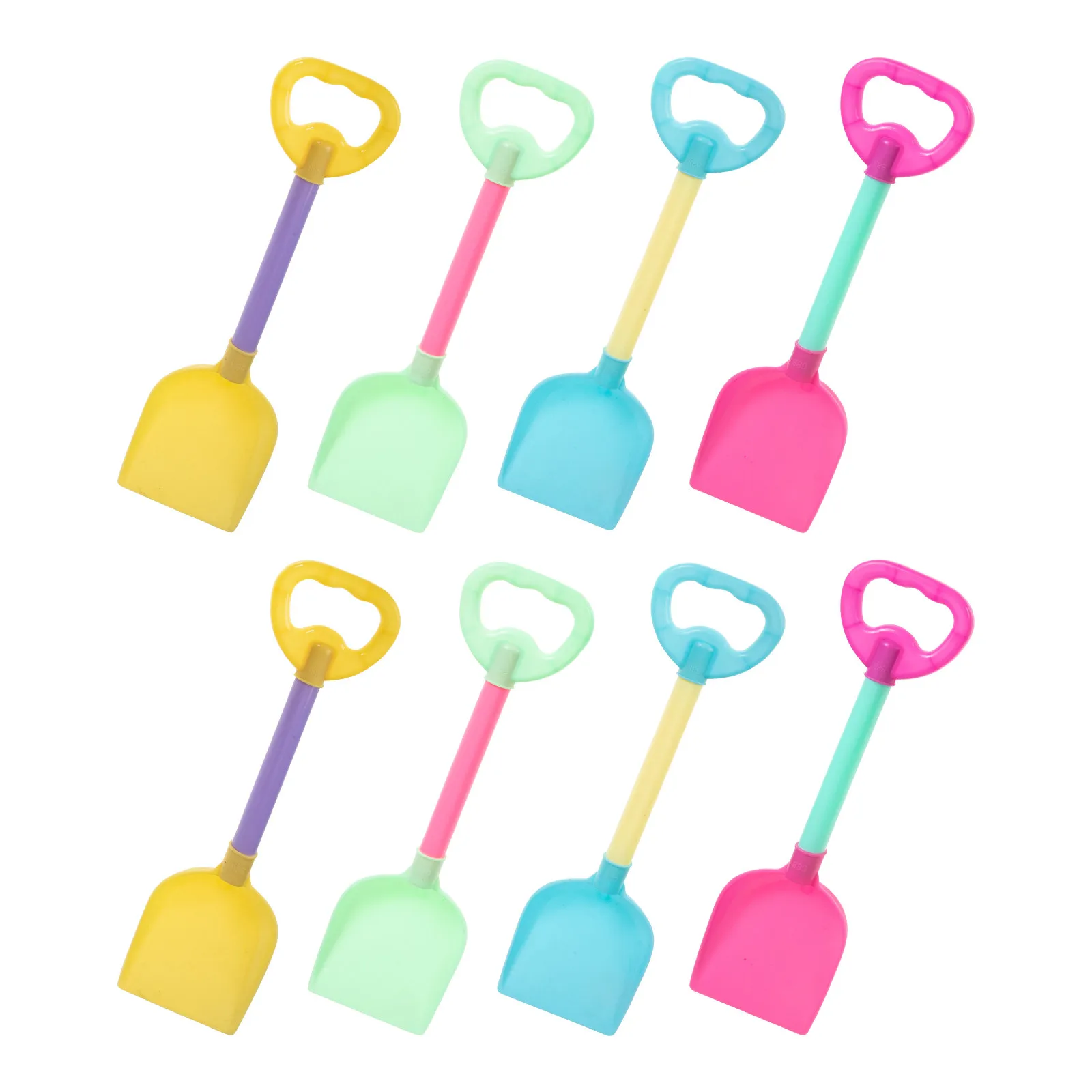 8Pcs 어린이 모래 삽 키트 해변 놀이터 사용을 위한 밝고 재미있는 디자인 안전하고 무독성 내마모성 어린이 야외 활동